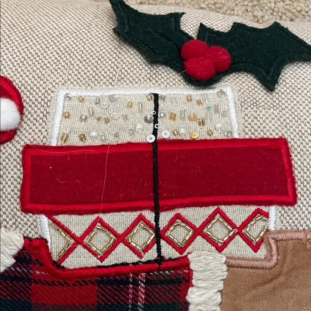 Festive Dachshund Holiday Pillow made by Secret Celebrity